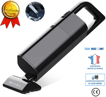TD® Aspirateur voiture robot de table sans fil puissant vapeur rechargeable batterie lavable à main portable filtre vitesse voyage